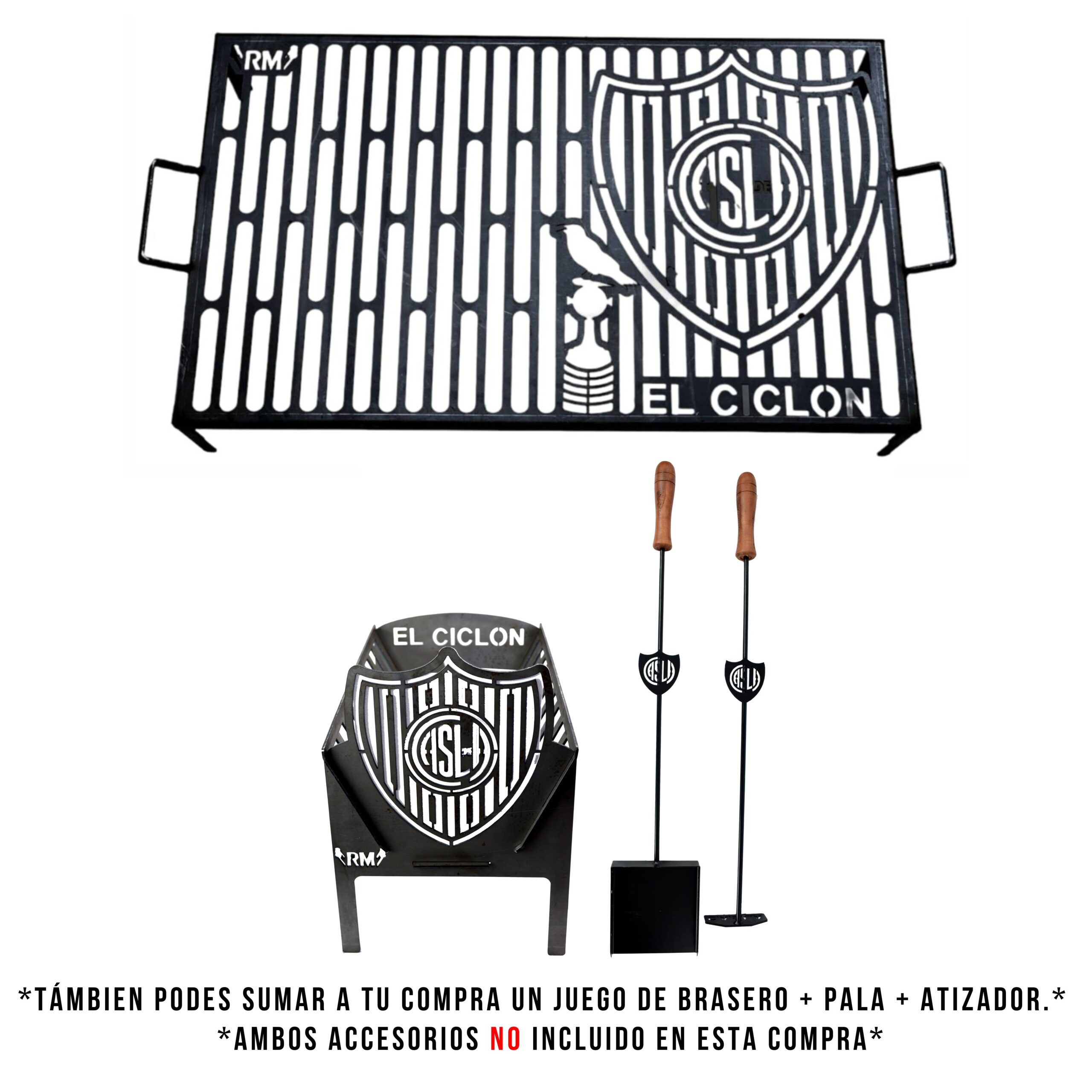 Fogonero Parrilla Parrillas Cuadro Escudo Futbol- San Lorenzo - Imagen 3