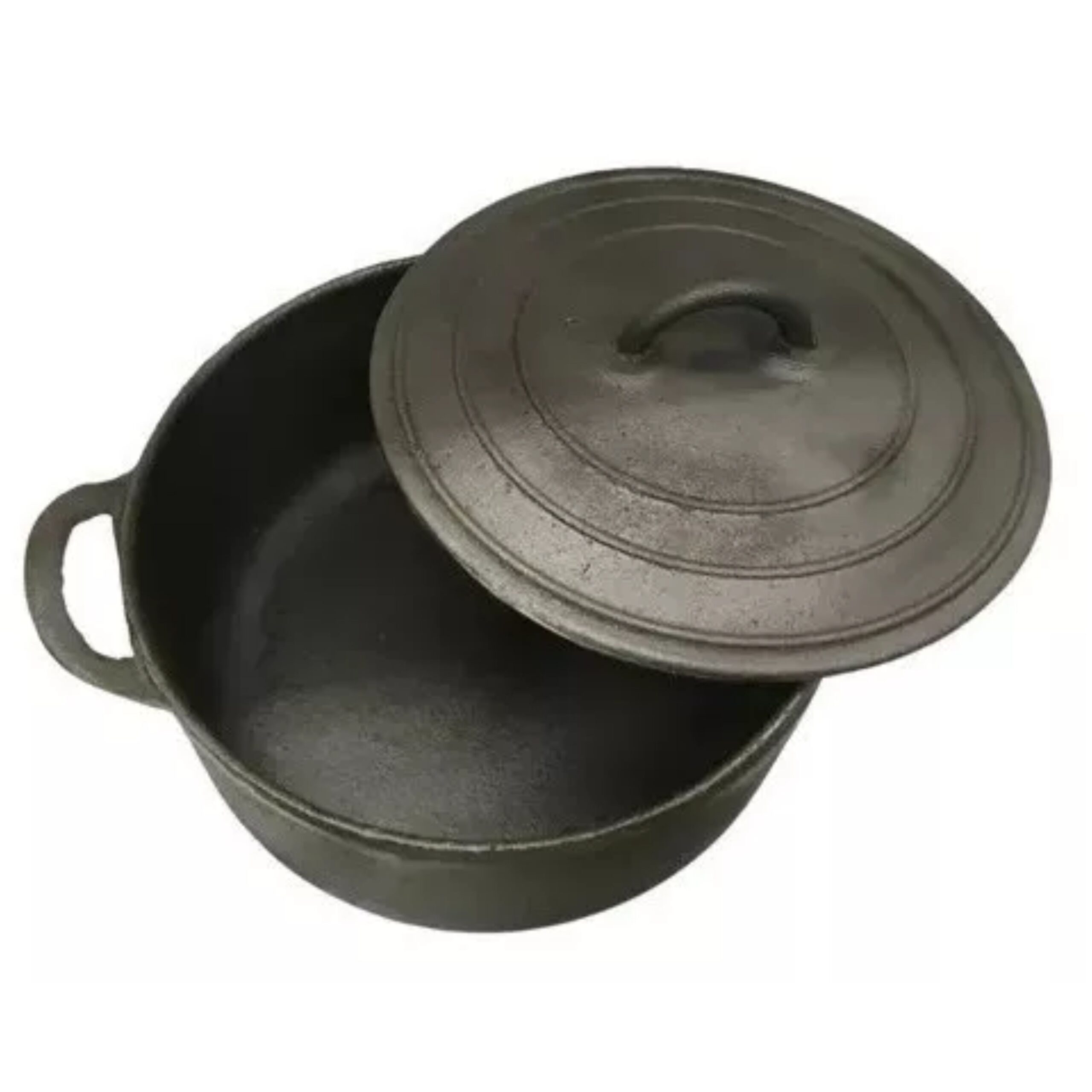 Cacerola - Olla De Hierro Fundido 8 Lts C/tapa Sin Patas - Imagen 2