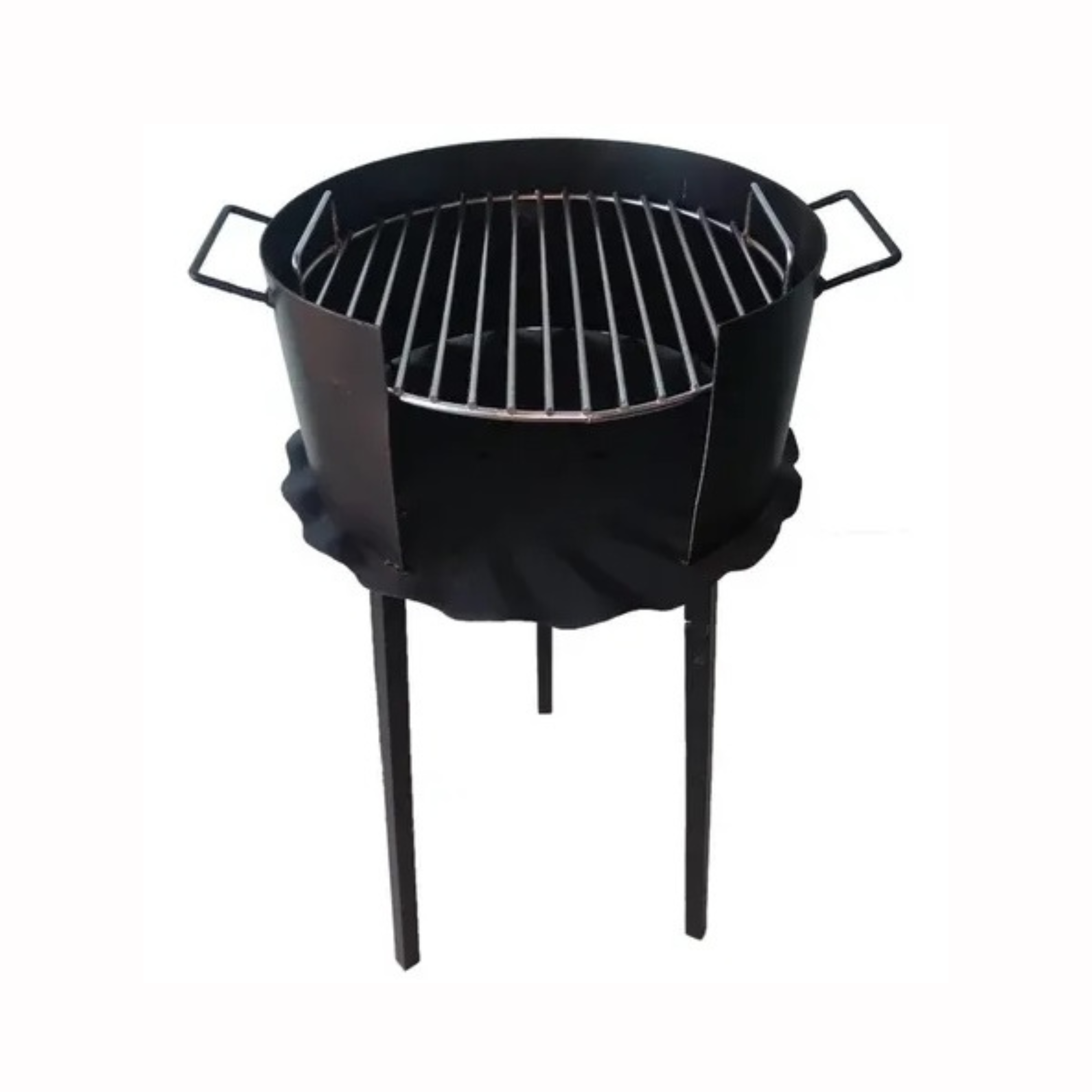 Parrilla Fogonero Disco De Arado Original 34 Cm con patas desmontable