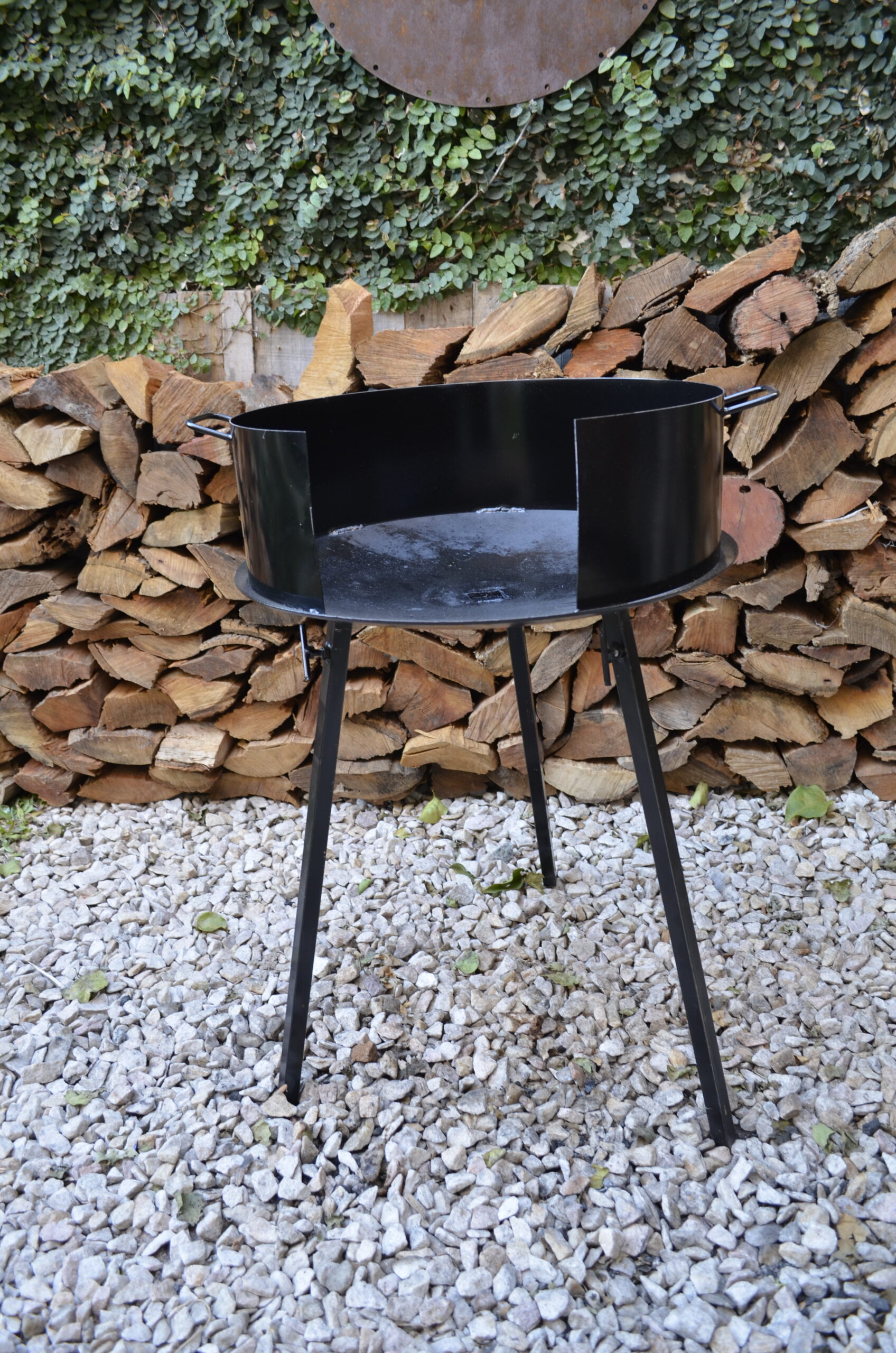 Fogonero Brasero De Disco De Arado 100% Acero Origi-52cm - Imagen 6