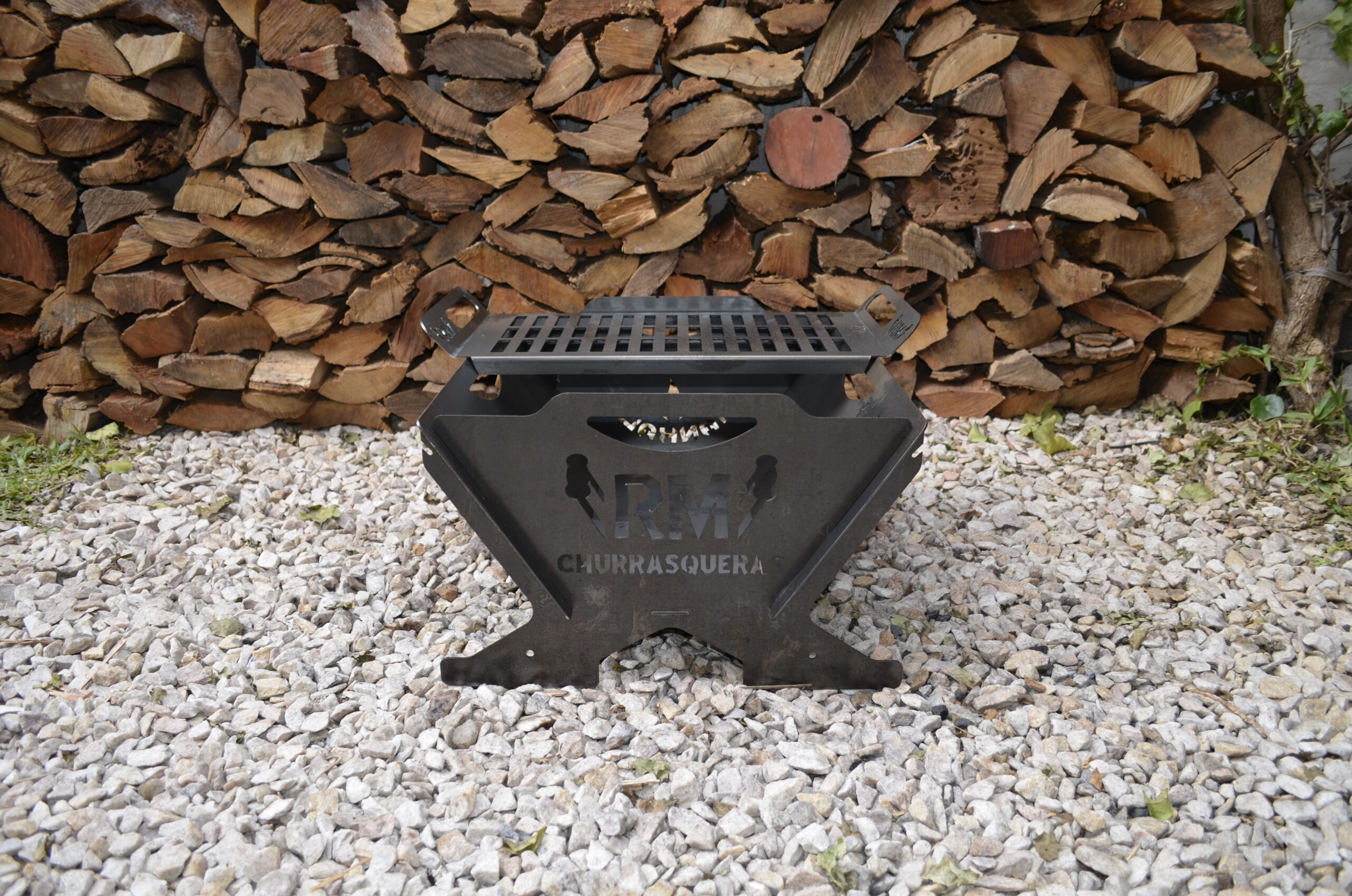 Fogonero Brasero Portatil - Mankali Con Parrilla Para Balcon - Imagen 7