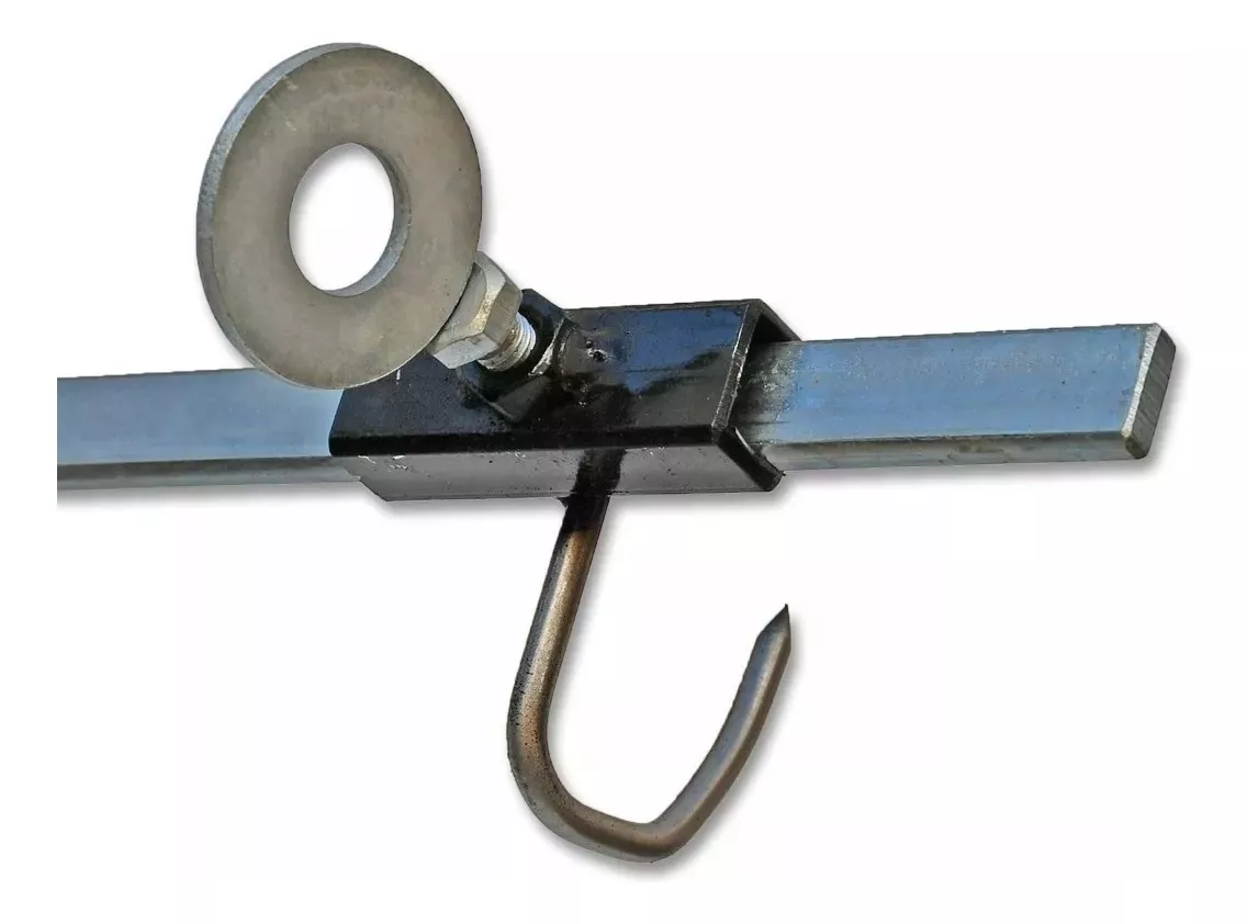 Asador Criollo Cruz Estaca Reforzado Parrilla 1mx0.5mtr - Imagen 3