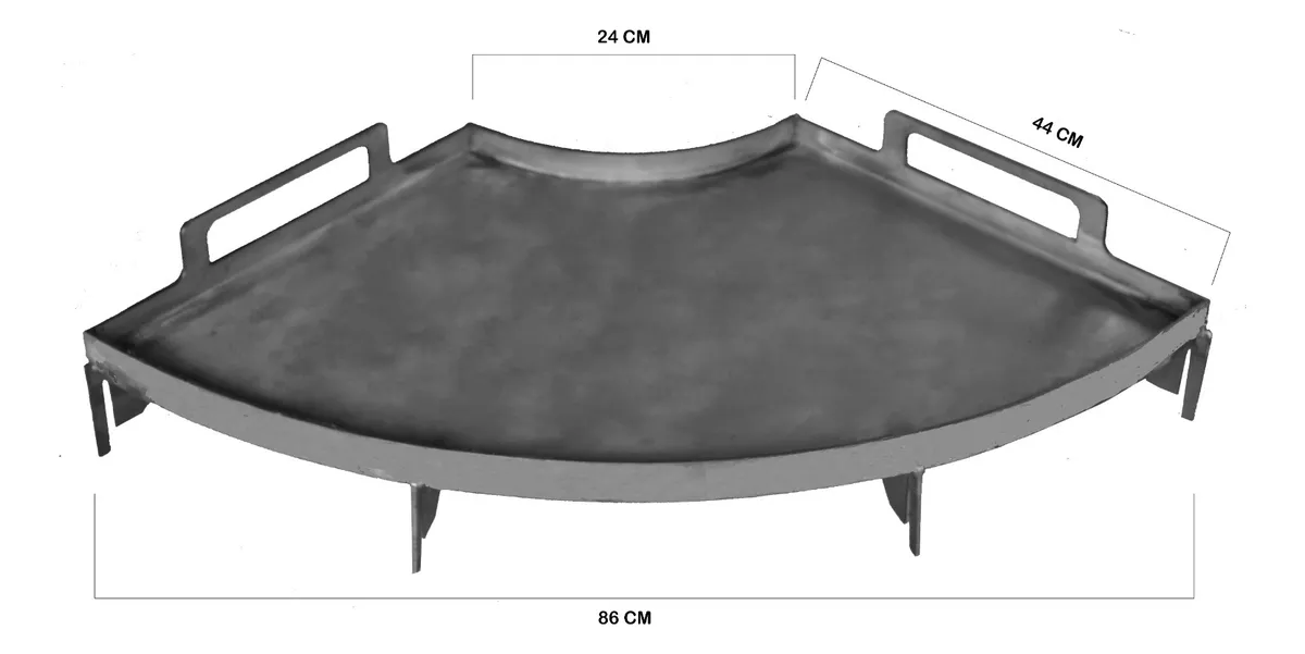 Asador Fogonero Kaizen 120cm Parrilla Plancha Brasero-ruedas - Imagen 6