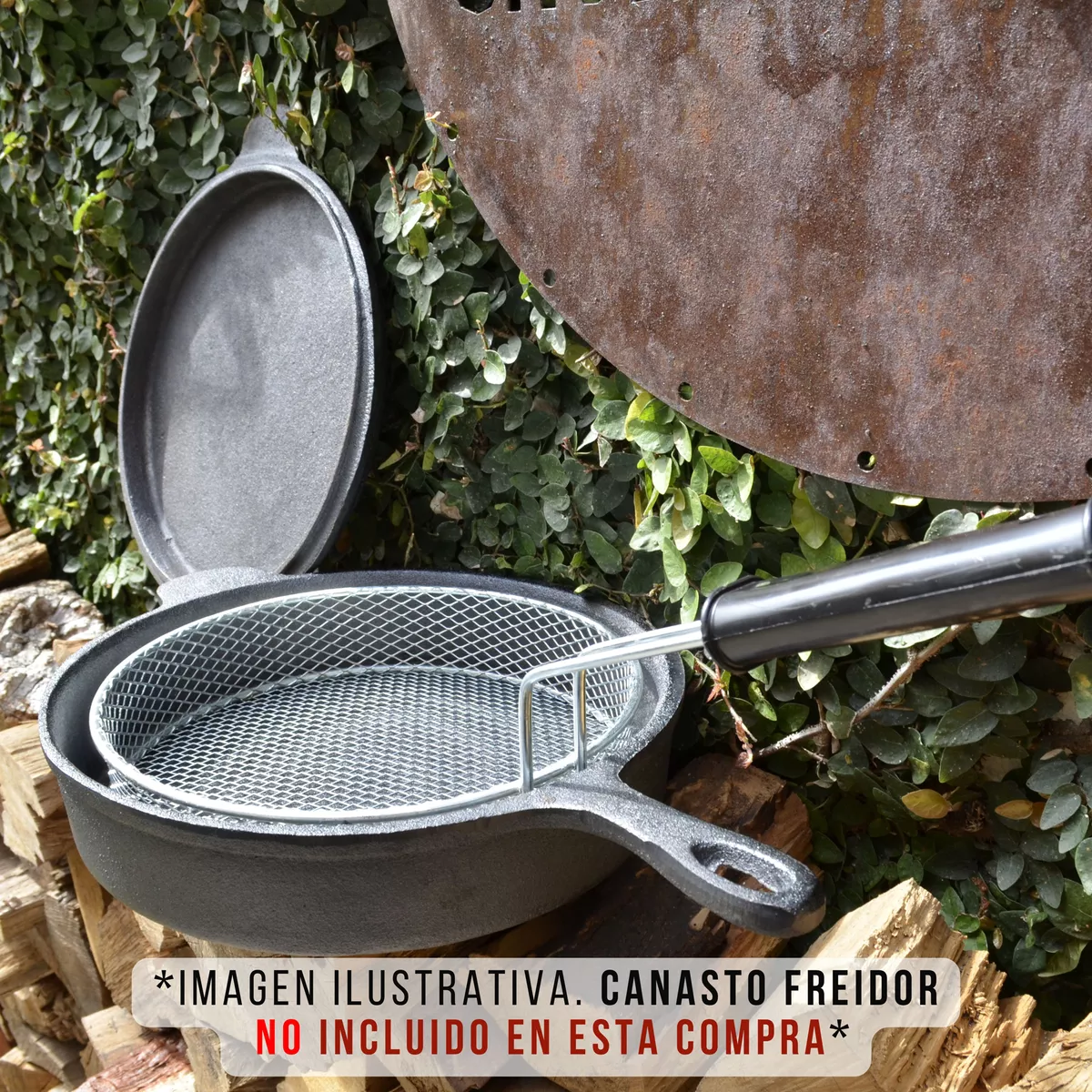 Sarten Con Tapa (pizzera) Hierro Fundido - Fundicion 30 Cm - Imagen 8