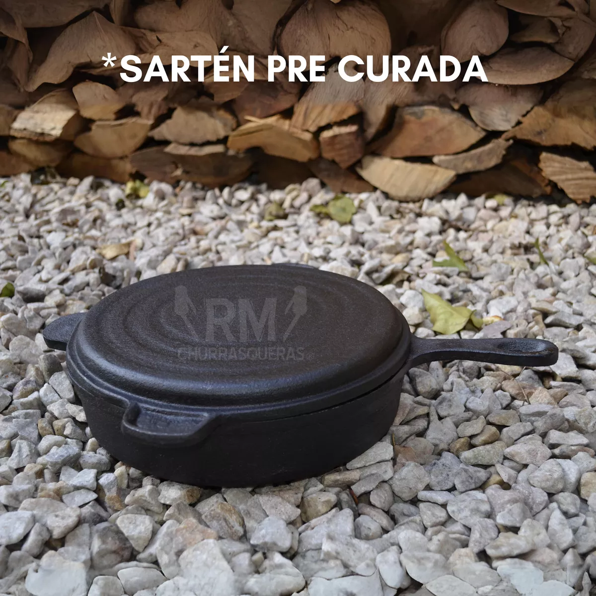 Sarten Con Tapa (pizzera) Hierro Fundido - Fundicion 30 Cm - Imagen 5