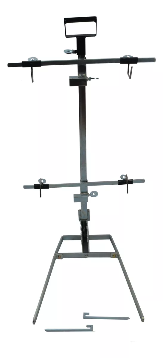 Asador Criollo Cruz Estaca Reforzado Parrilla 1mx0.5mtr - Imagen 2