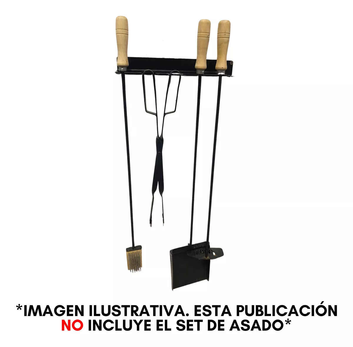Soporte De Pared Para Pala, Atizador, Cepillo Y Pinza - Imagen 3