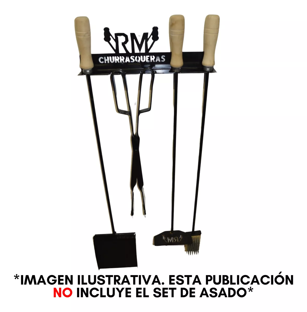 Soporte De Pared Para Pala, Atizador, Cepillo Y Pinza - Imagen 3