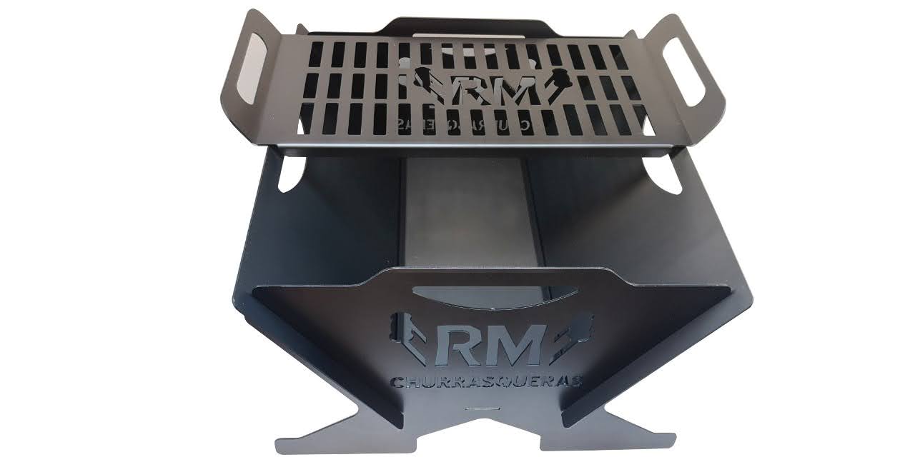Fogonero Brasero Portatil - Mankali Con Parrilla Para Balcon - Imagen 3