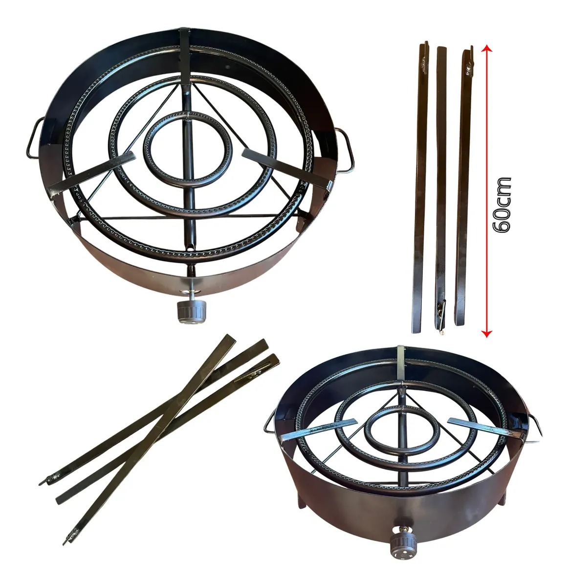 Mechero Anafe 3 Aros 1 Comando Patas Desmon -52/53cm - Imagen 3