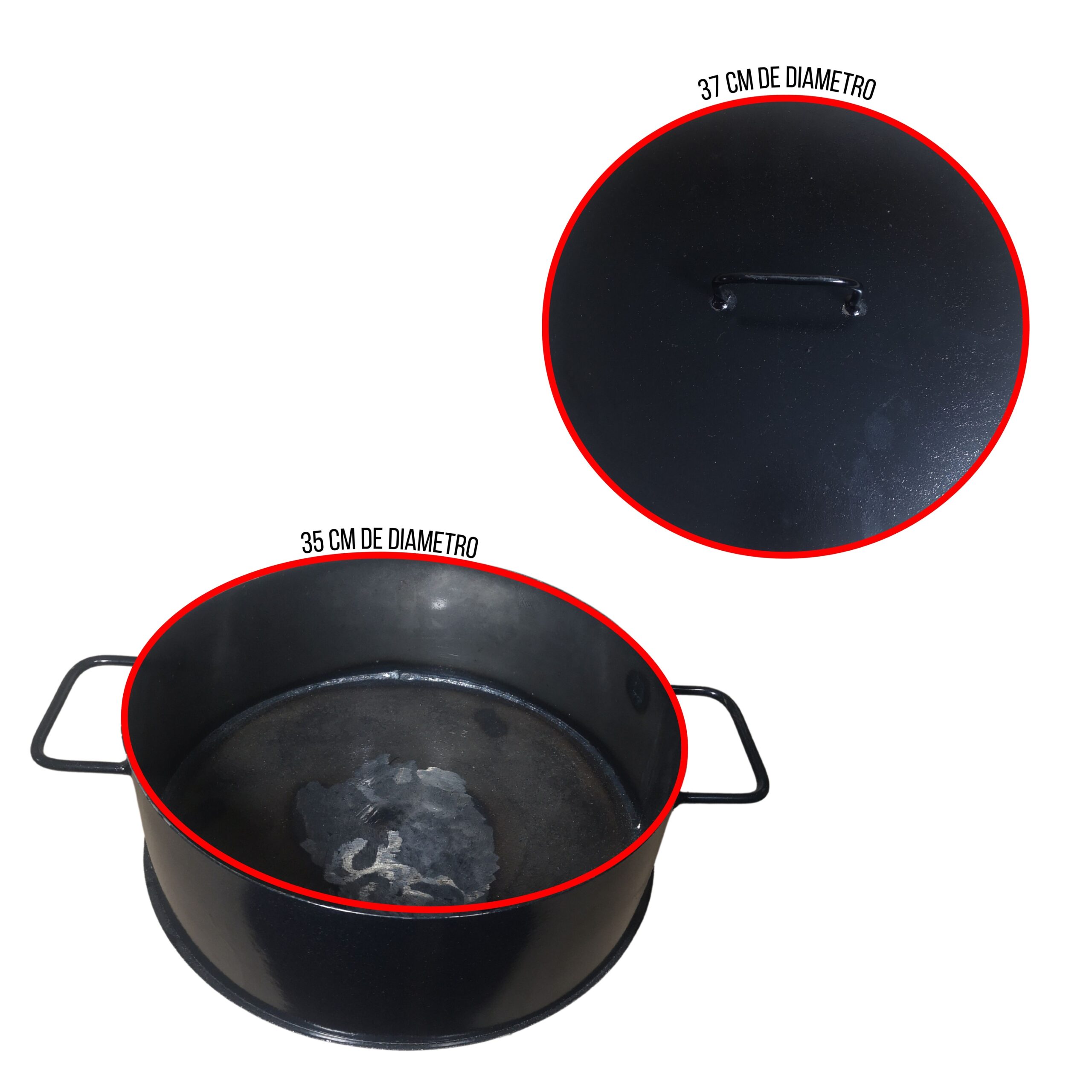 Combo Eco-discos Arado P/ Parrilla Leña Hornalla 35cm C/tapa - Imagen 6