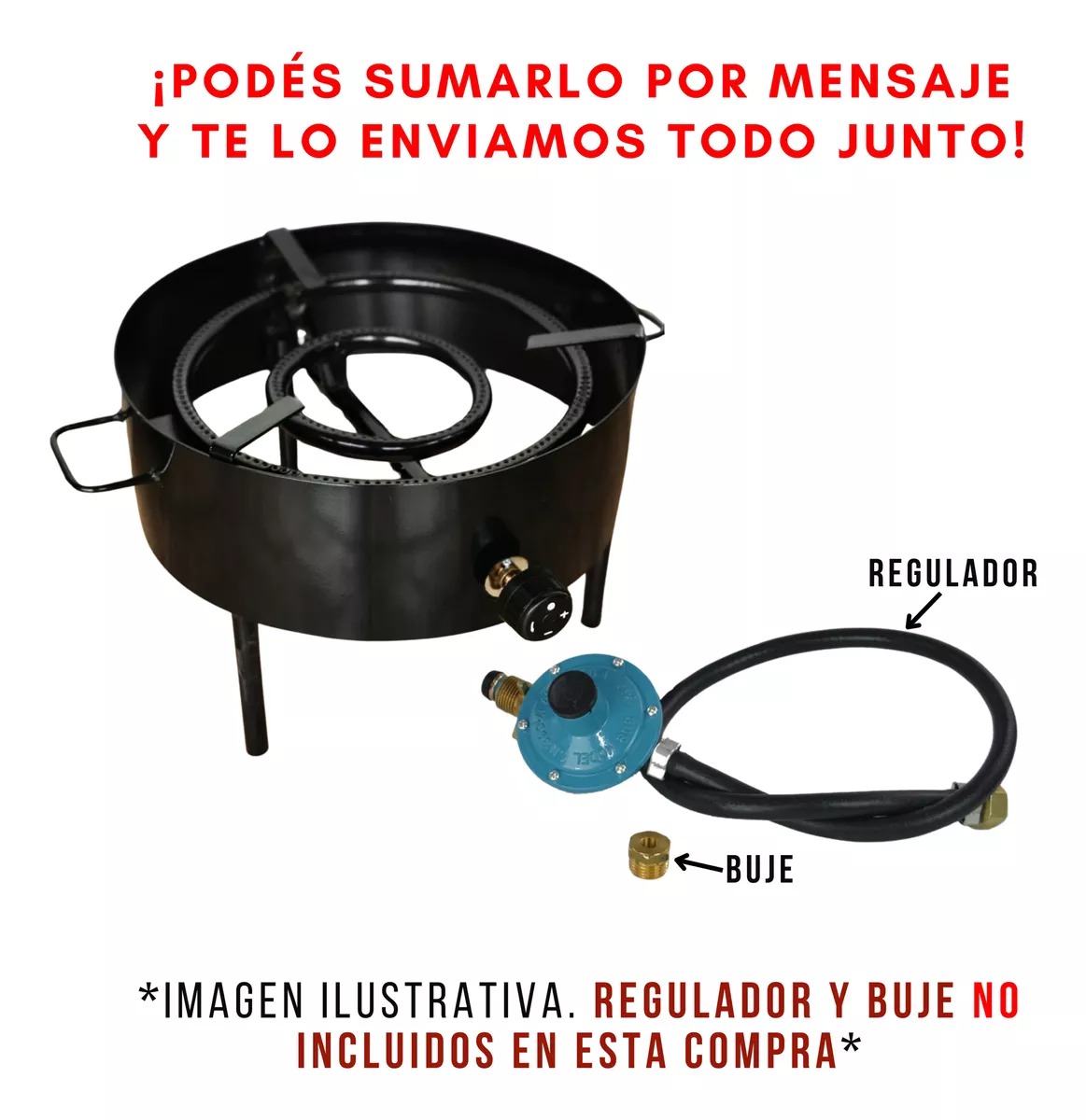 Mechero A Gas - Para Discos De Arado - Con Cubre Llamas- 40 cm- Pata fija - Imagen 9