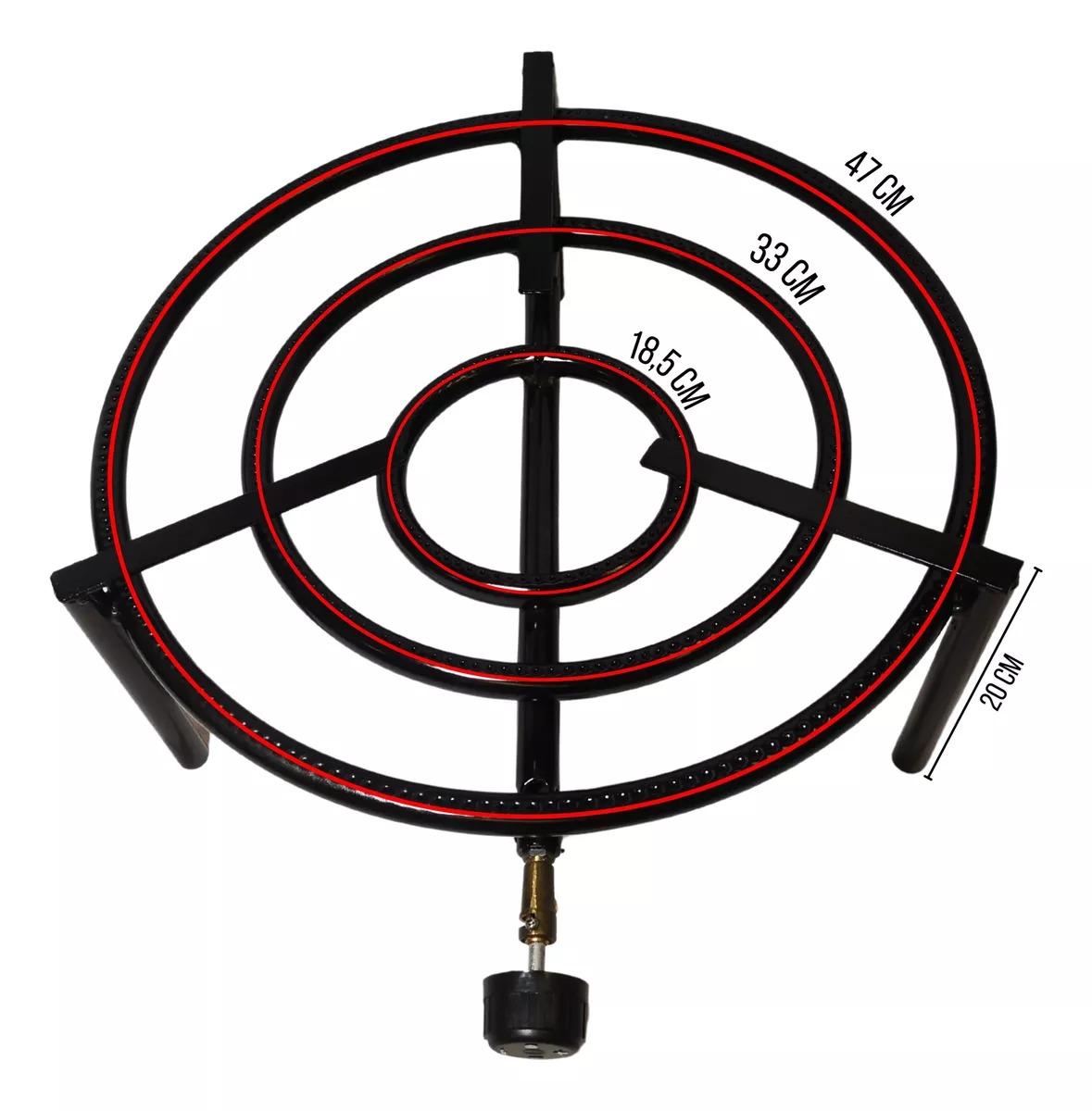 Mechero Quemador Anafe Paellera Disco De Arado Ollas Ø47cm - Imagen 6