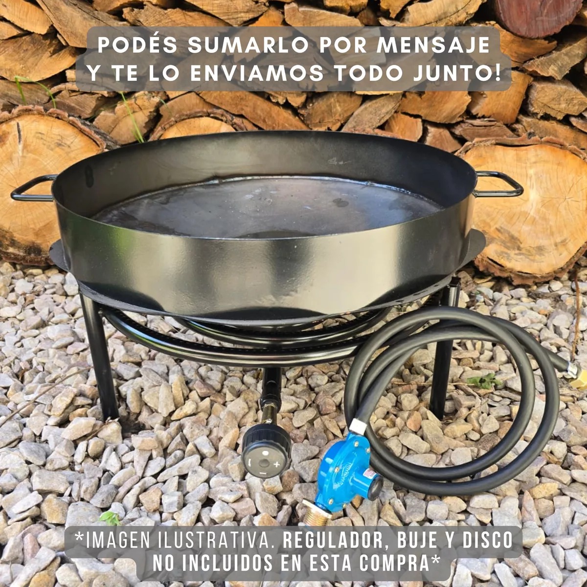 Mechero Quemador Anafe Paellera Disco De Arado Ollas Ø47cm - Imagen 3