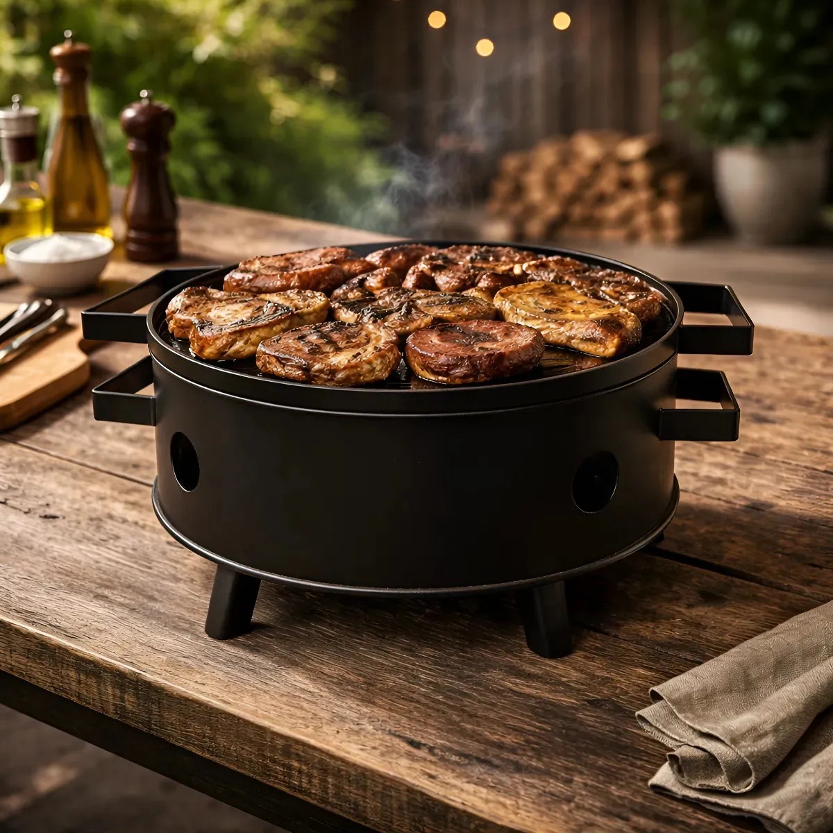 Brasero De Mesa De Disco De Arado 31cm - Imagen 3
